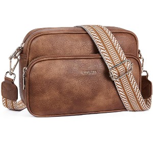Small Purses for Women, Travel Purses Anti Theft Crossbody Bags for Women, Vegan Leather with Adjustable Wide Guitar Strap - 1 of 4