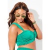 Swimsuits for All Women's Plus Size Shimmer Shirred Ring Bandeau Bikini Top - 4 of 4