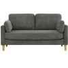 NicBex Modern Minimalist Loveseat Sofa Couch with Two Pillows & Wooden Legs,2-Seat Lounge Sofa for Living Room,Apartment - 2 of 4