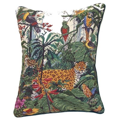 C&F Home 14" x 16" In Jungle Petit Point Throw Pillow