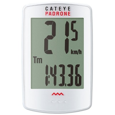 CatEye Padrone Wireless Cycle Computer with Stopwatch - White