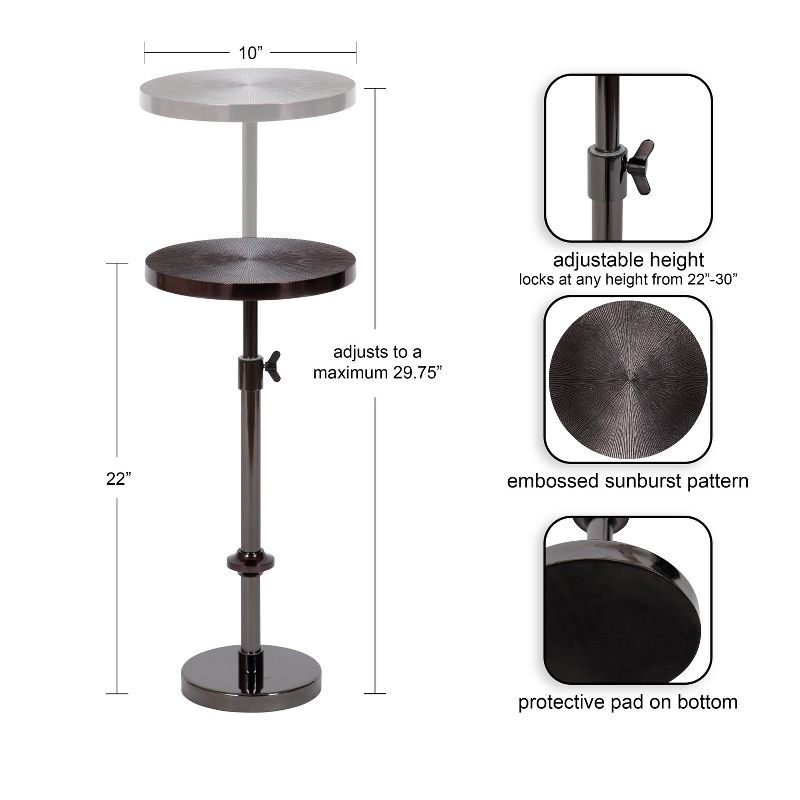 Kate and Laurel Engles Metal Table and Plant Stand, 3 of 12