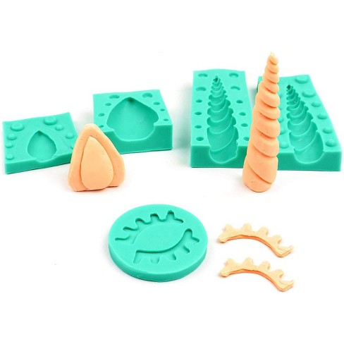 Unicorn Silicone Mold Horn Ears & Eyelash Cake Topper Molds 3D Set  Fondant PINK