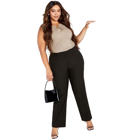 Avenue Women's Plus Size Petite Cool Hand Trouser - image 1 of 4