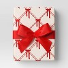 30” 25 sq ft Christmas Roll Wrap Red Bows on Cream - Wondershop™ - 2 of 3