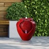 17" Resin Indoor/Outdoor Vase Fountain Cherry Red - Alpine Corporation: Electric, Ground Freestanding - 3 of 3