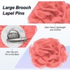 Unique Bargains Handmade Dainty Satin Fabric Big Peony Rose Flower Brooches Hair Clips 1 Pc - 2 of 4