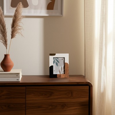 Mid-Century Photo Frame - Contemporary Polyresin Art Deco Decorative Picture Frame - Home or Office Decor - Family Photo Display