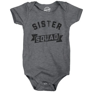 Sister Squad Baby Bodysuit Funny Family Graphic Jumper For Infants - Crazy Dog Baby Bodysuit - 1 of 4