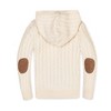 Boys' Organic Long Sleeve Full Zip Hooded Sweater with Elbow Patches, Kids - 3 of 3