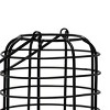 Black Round Metal Wire Pillar Candle Holder with Handle - Foreside Home & Garden - 3 of 4