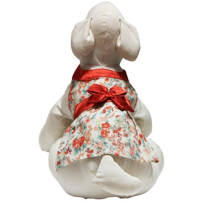 Gooby Sundress fog Dogs, XSmall, Red Flower