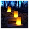 100ct Plastic Luminaria Bags Tan: Lumabase Novelty Path Lights, Indoor Outdoor Use, Includes Ground Stakes - 3 of 4