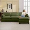 Hyleory Corduroy L-Shaped Sectional Sofa, 3-Seater Couch with Movable Ottoman, Modular Living Room Furniture for Apartments - 4 of 4