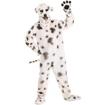 HalloweenCostumes.com One Size Fits Most   Adults Dalmatian Suit With Mouth Mover Mask, Black/White