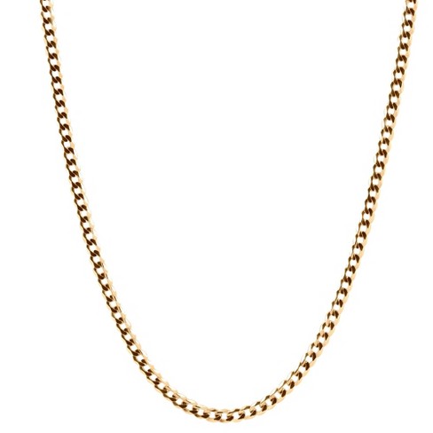 Black Diamond Men's Necklace 14K Yellow Gold / 22 / 6mm