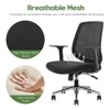 FURNIinspire Task and Office Chairs  Office Desk Chair, Swivel Wheels, and Seat-Slide Function, Black, 26"*27"*37" - 4 of 4