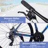 VASIP 24-Speed Hybrid Bike for Men & Women - 700C City Commuter Bicycle with Disc Brakes - Comfortable Urban Riding,Blue - 4 of 4