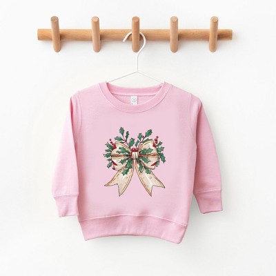 The Juniper Shop Holly Leaves Coquette Toddler Graphic Sweatshirt