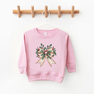 The Juniper Shop Holly Leaves Coquette Youth Ultra-Soft Graphic Sweatshirt - 1 of 3