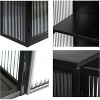 Removable Wall Cabinet, 24''X27'' Double Windowpane Glass Doors Over The Toilet Bathroom Wall Cabinet Adjustable Shelves, Tempered Glass + Iron - 4 of 4