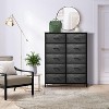 Sorbus 10 Drawers Dresser - Furniture Storage for Bedroom, Closet, Office Organization - Steel Frame, Wood Top, Fabric Bins - 2 of 4