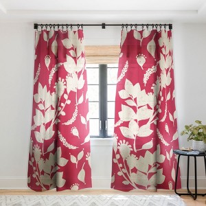 Viviana Gonzalez Floral Magenta vibes Single Panel Sheer Window Curtain - Deny Designs - 1 of 4