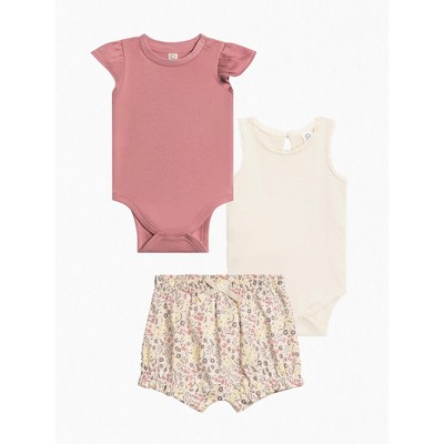3-Piece Organic Baby Girls Summer Bundle