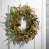 Sullivans Artificial Foraged Berry Pod Wreath 24"H; Green - 3 of 3