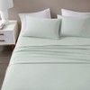 4 Pcs Elegant Oversized Cotton Flannel Sheet Sets, All Season Bedding Set, Cozy Home Textile fits Lux Bedroom Decor - 3 of 4