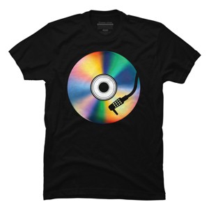 Men's Design By Humans Music Disc By clingcling T-Shirt - 1 of 2