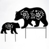 The Lakeside Collection Silhouette Bear Stakes Set of 2 - 3 of 4