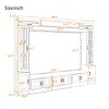 98.4'' Entertainment Center for 80 Inch TV, Modern Wall Unit TV Stand with Glass Doors and Storage Cabinets for Living Room-3irtyhousy - 4 of 4