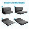 Mjkone Bean Bag Bed,Washable Soft Faux Fur Folding Floor Sofa Chair,Foam Filling Wall Couch，Floor Mattress - 3 of 4