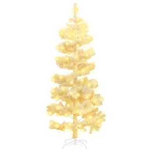 vidaXL Swirl Christmas Tree - White 5 x 3 ft - 1 of 4