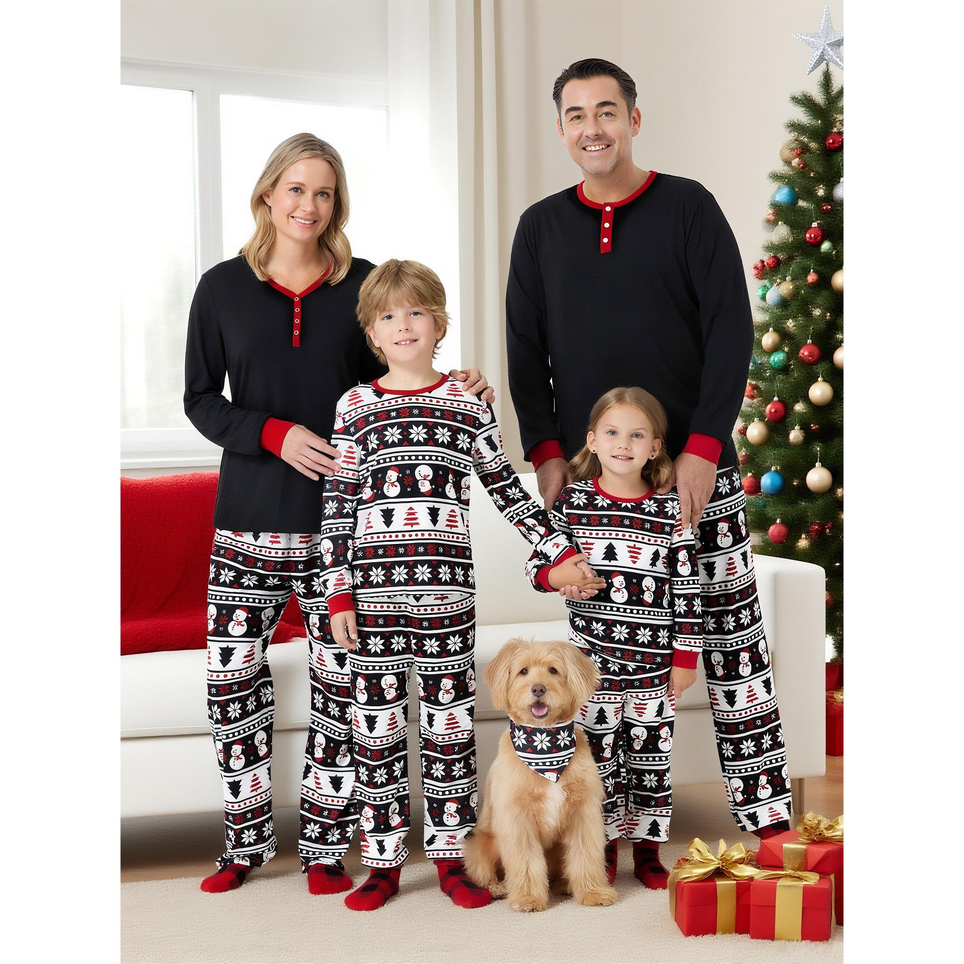 PATPAT Family Chritsmas Pajamas Matching Sets Holiday Christmas Pjs baby Sleepwear including Socks