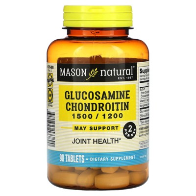 Mason Mason Glucosamine Chondroitin Super Maximum Strength 1500/1200 2per Day Tablets