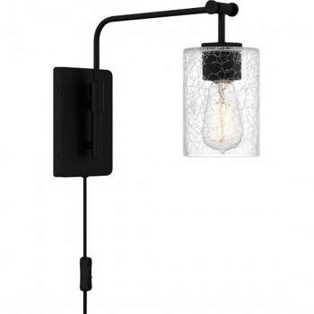 Quoizel Lighting Quoizel Wood 1 - Light Swing Arm Lamp in  Matte Black