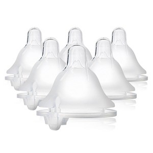 Evenflo 6pk Balance Wide-Neck Anti-Colic Baby Bottle Nipple - 1 of 4