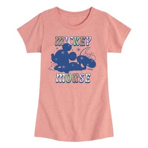 Girls' - Disney - Starry Mickey Mouse Fitted Short Sleeve Graphic T-Shirt - 1 of 4