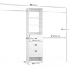 Aheaplus 21''-96'' Adjustable Closet System with 3 drawers, Hanging Rods, Storage Shelves - 3 of 4