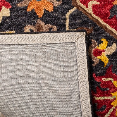 Aspen Charcoal and Cream Handmade Wool Area Rug