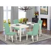 HomeStock 5-Pc Linen White Finish Solid Wood Top-Rectangular Dining Room Set-Seats 4 - 2 of 4