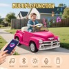 12V Kids Ride On Chevrolet 3100 Pickup Truck Electric Car Parents Control 3-Speed USB LED Bluetooth High Power 4.35 km/h Age 3+ - 2 of 4