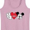 Women's - Disney - Peace Love Mickey Graphic Racerback Tank - 2 of 4