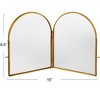 Storied Home Large Brass and Glass Arched Photo Frame, Brass Color - 2 of 4