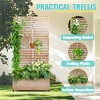 TOAOTBNBO Metal Raised Garden Bed with Trellis and Wheels, Metal Planter Box with Trellis, Garden Box for Climbing Plants, Flower - 3 of 4