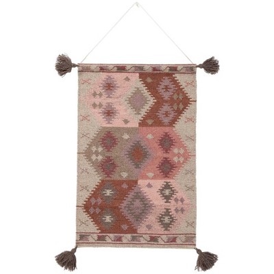 Livabliss Adia 36"H x 24"W Bohemian/Global Blush Wall Tapestries
