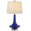Cal Lighting 100W Kleve Glass Table Lamp With Taper Drum Hardback Linen Shade  (Priced And Sold As Pairs) - 2 of 3