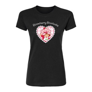 Women's - Strawberry Shortcake - Coquette Heart-Juniors Fitted Graphic T-Shirt Fitted Graphic T-Shirt - 1 of 2